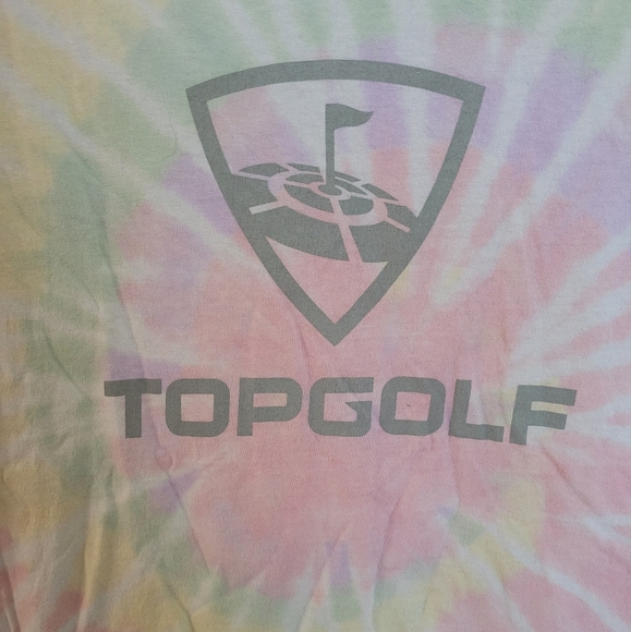 Top Golf Pastel Rainbow Tie Dye Tee Size Extra Large - Picture 2 of 5